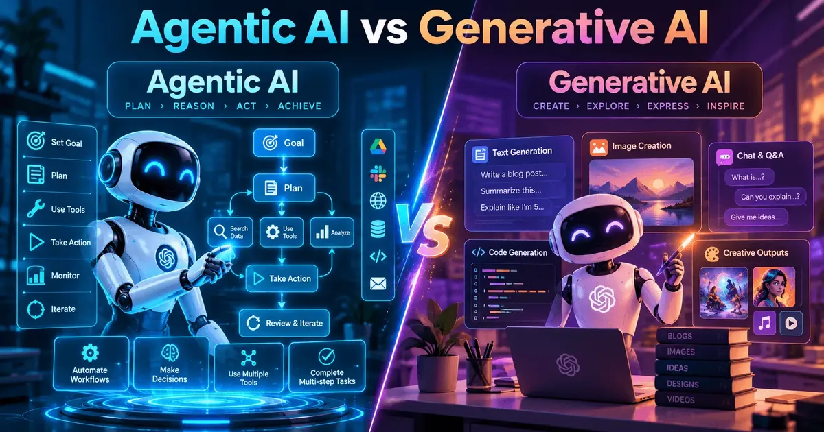 Agentic AI vs Generative AI 